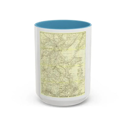 China, North Eastern (1900) (Map) Accent Coffee Mug 15oz Light Blue - Go Mug Yourself