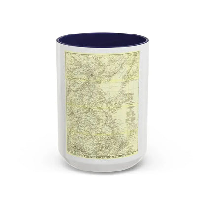 China, North Eastern (1900) (Map) Accent Coffee Mug 15oz Navy - Go Mug Yourself