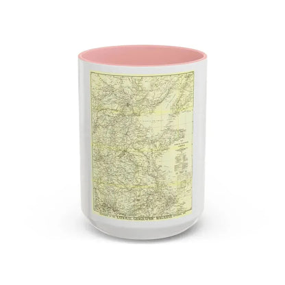 China, North Eastern (1900) (Map) Accent Coffee Mug 15oz Pink - Go Mug Yourself