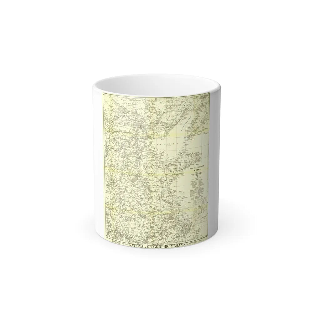 China, North Eastern (1900) (Map) Color Changing Mug 11oz-11oz-Go Mug Yourself