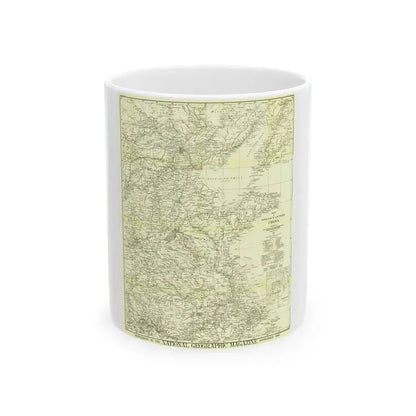 China, North Eastern (1900) (Map) White Coffee Mug 11oz - Go Mug Yourself