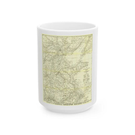 China, North Eastern (1900) (Map) White Coffee Mug-15oz-Go Mug Yourself