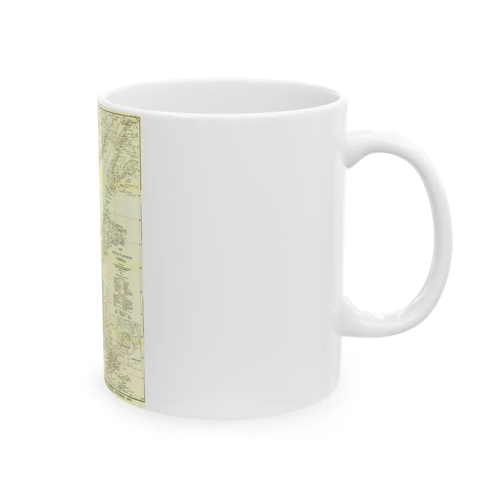 China, North Eastern (1900) (Map) White Coffee Mug-Go Mug Yourself