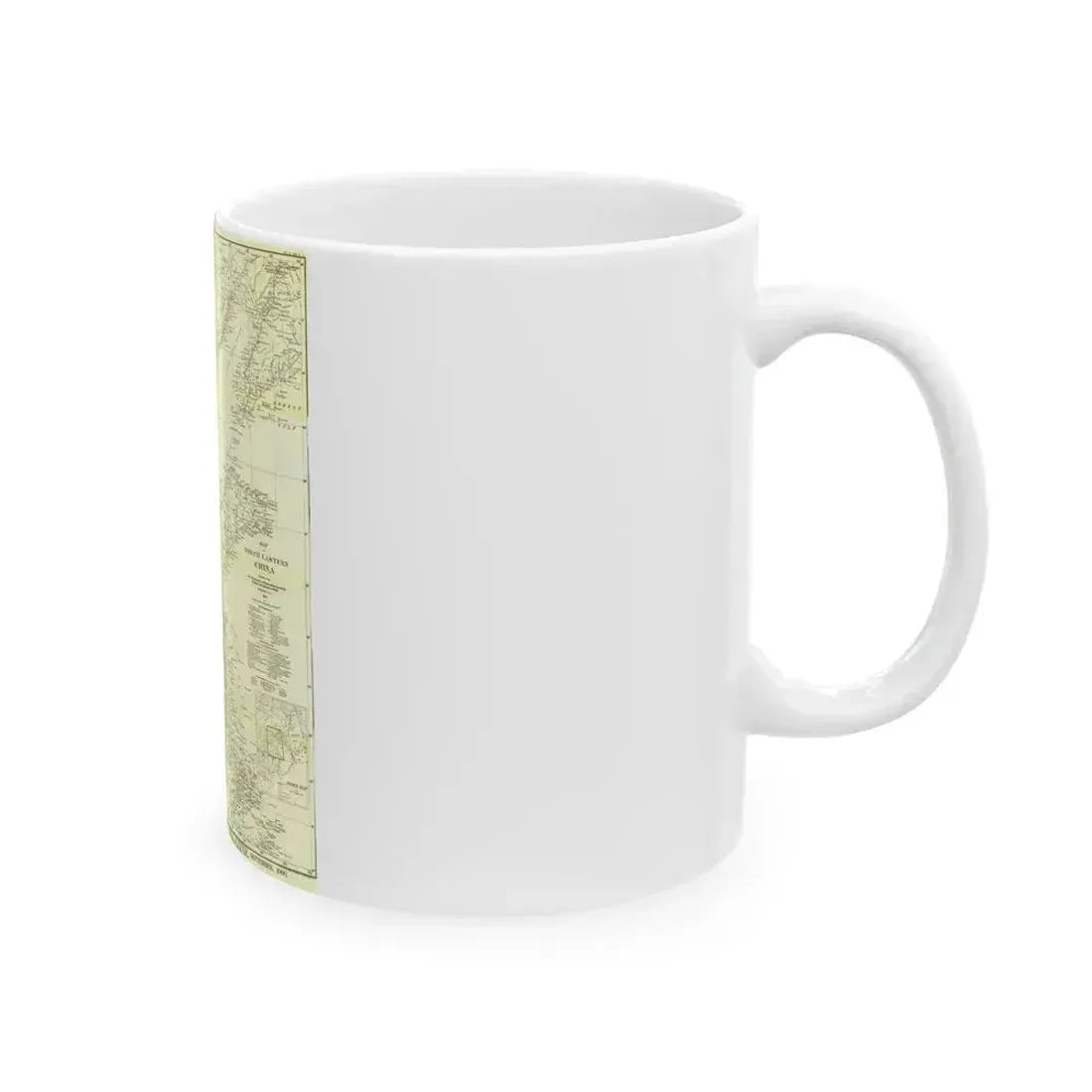 China, North Eastern (1900) (Map) White Coffee Mug - Go Mug Yourself