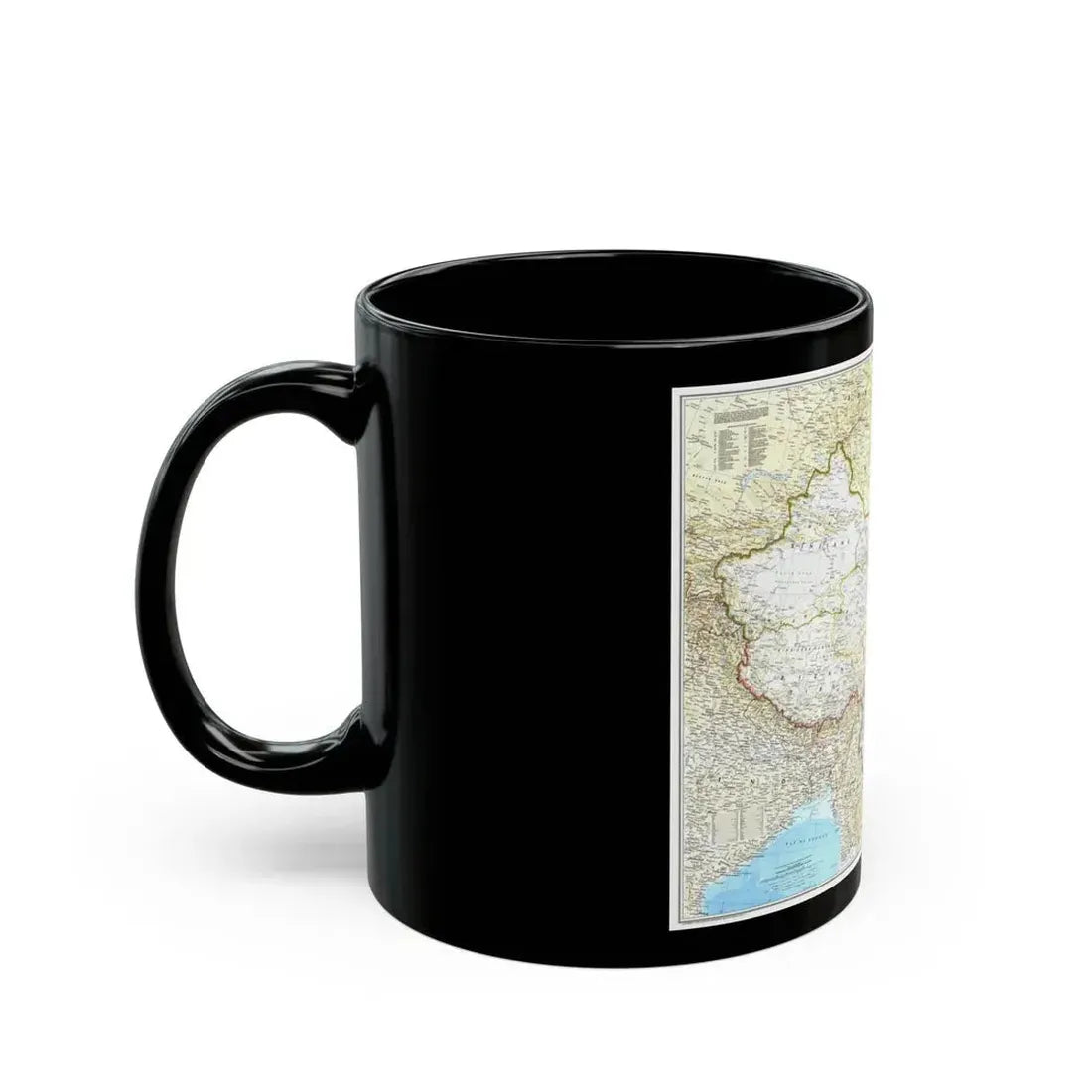 China - The People's Republic (1980) (Map) Black Coffee Mug - Go Mug Yourself