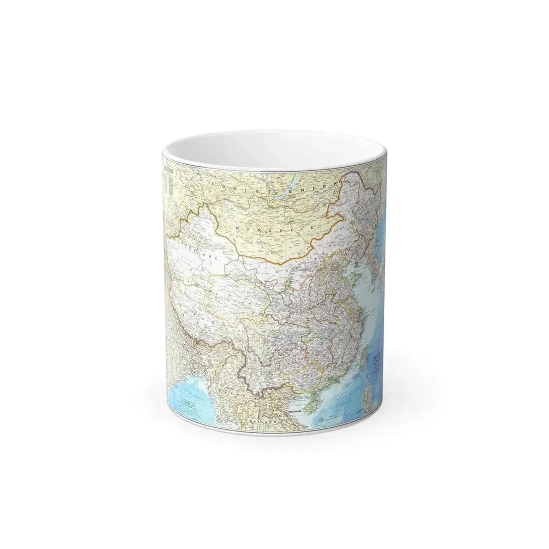 China - The People's Republic (1980) (Map) Color Changing Mug 11oz Default Title - Go Mug Yourself
