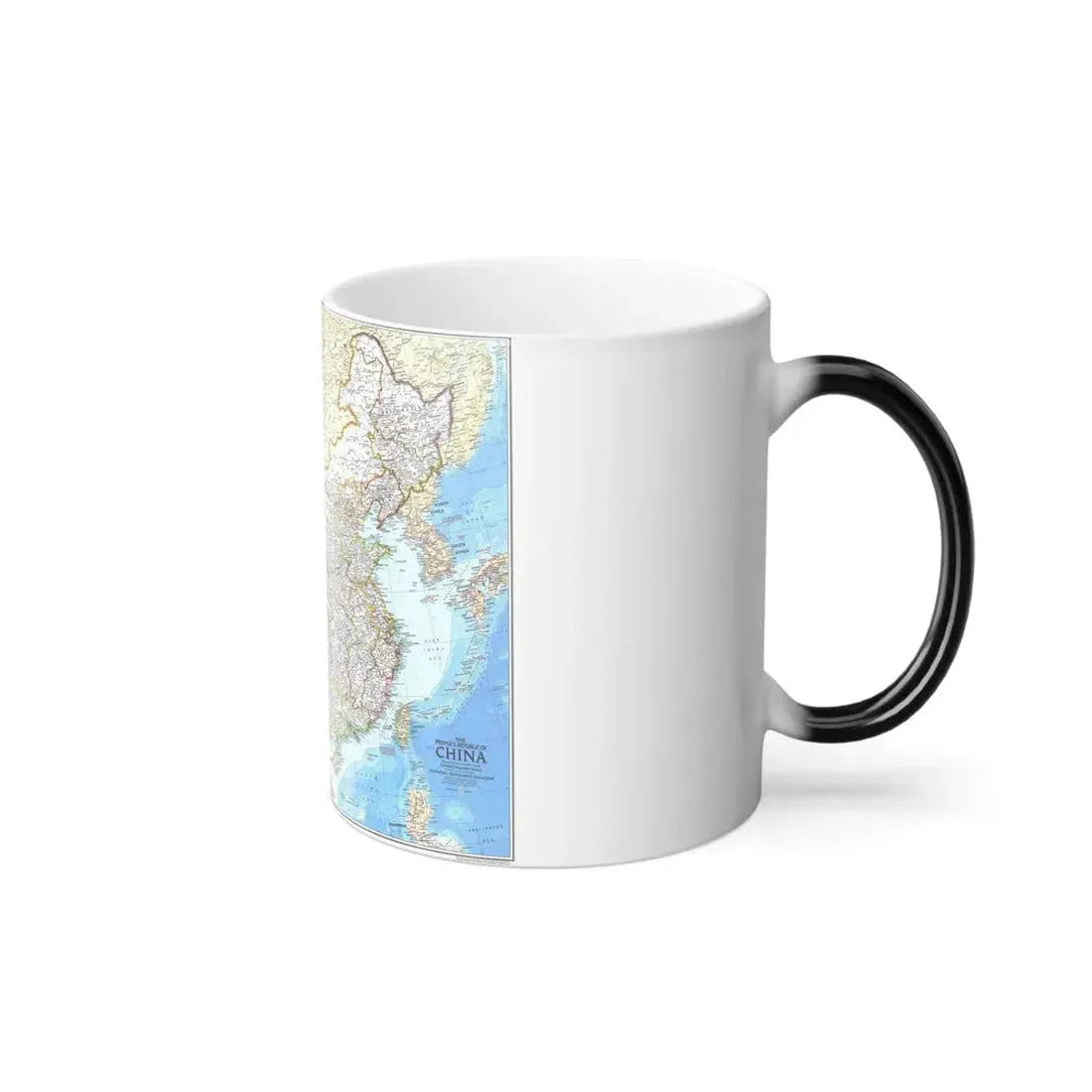 China - The People's Republic (1980) (Map) Color Changing Mug 11oz - Go Mug Yourself