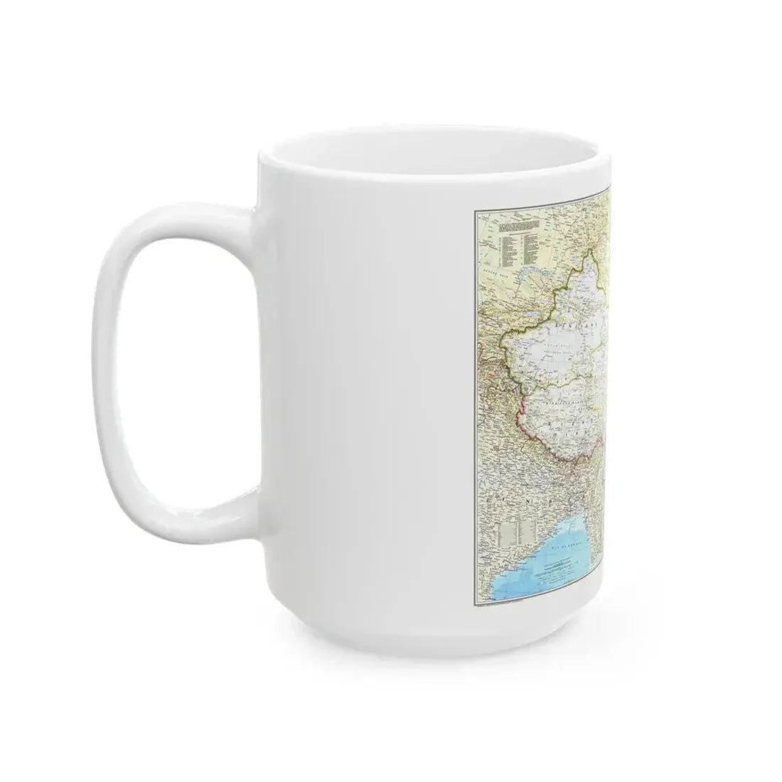 China - The People's Republic (1980) (Map) White Coffee Mug - Go Mug Yourself