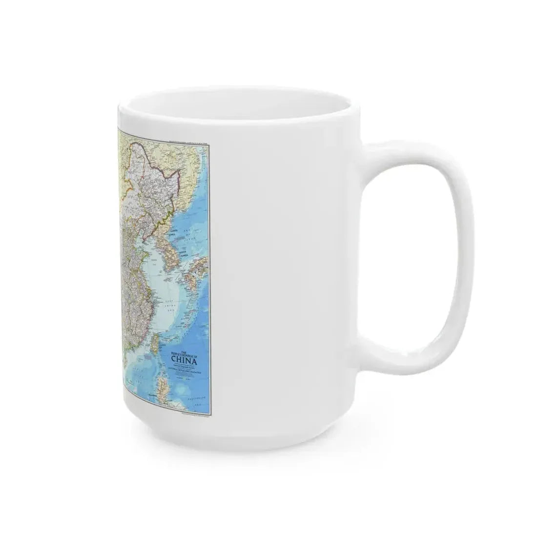 China - The People's Republic (1980) (Map) White Coffee Mug - Go Mug Yourself