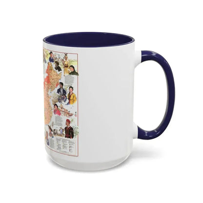 China - The Peoples (1980) (Map) Accent Coffee Mug - Go Mug Yourself