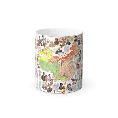 China - The Peoples (1980) (Map) Color Changing Mug 11oz-11oz-Go Mug Yourself