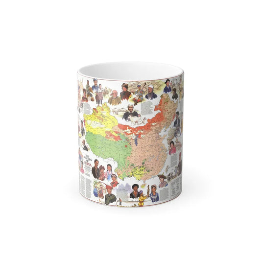 China - The Peoples (1980) (Map) Color Changing Mug 11oz-11oz-Go Mug Yourself