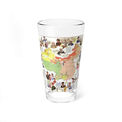 China - The Peoples (1980) (Map) Pint Glass 16oz - Go Mug Yourself