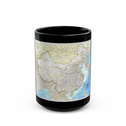 China - The People's Republic (1980) (Map) Black Coffee Mug-15oz-Go Mug Yourself