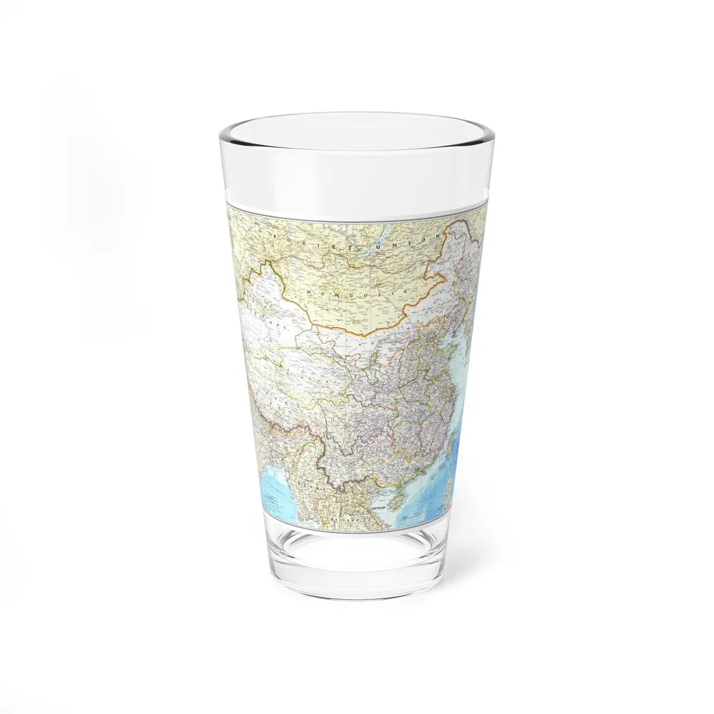 China - The People's Republic (1980) (Map) Pint Glass 16oz-16oz-Go Mug Yourself