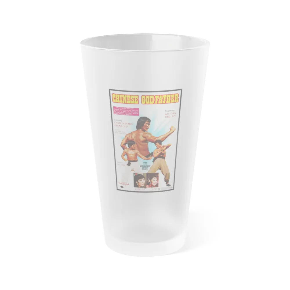 CHINESE GODFATHER 1974 Movie Poster - Frosted Pint Glass 16oz-16oz-Frosted-Go Mug Yourself