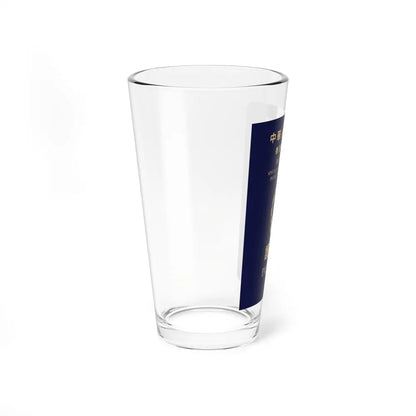 Chinese Passport (HKSAR) - Pint Glass 16oz-Go Mug Yourself