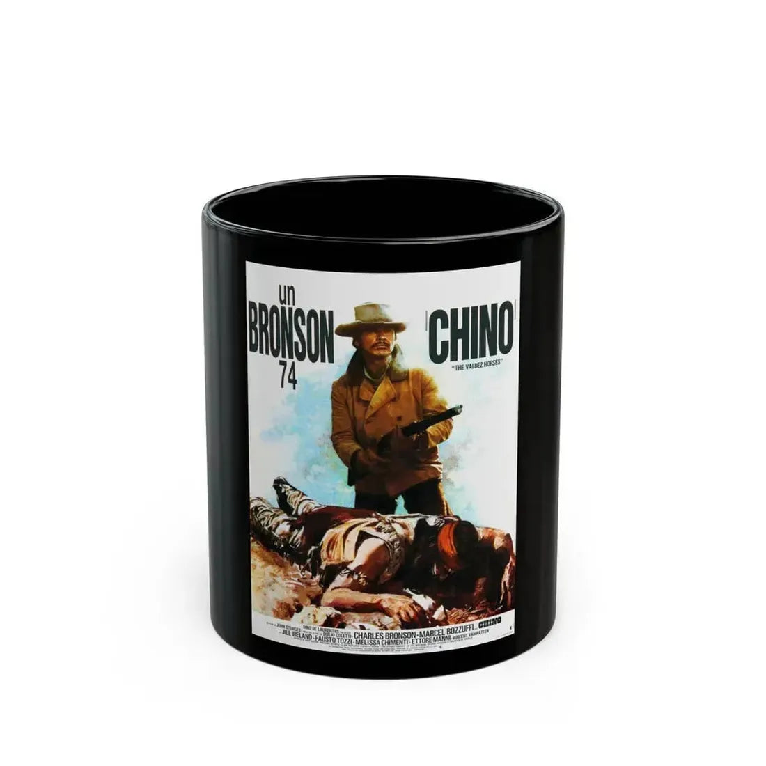 CHINO (2) 1973 Movie Poster - Black Coffee Mug 11oz - Go Mug Yourself