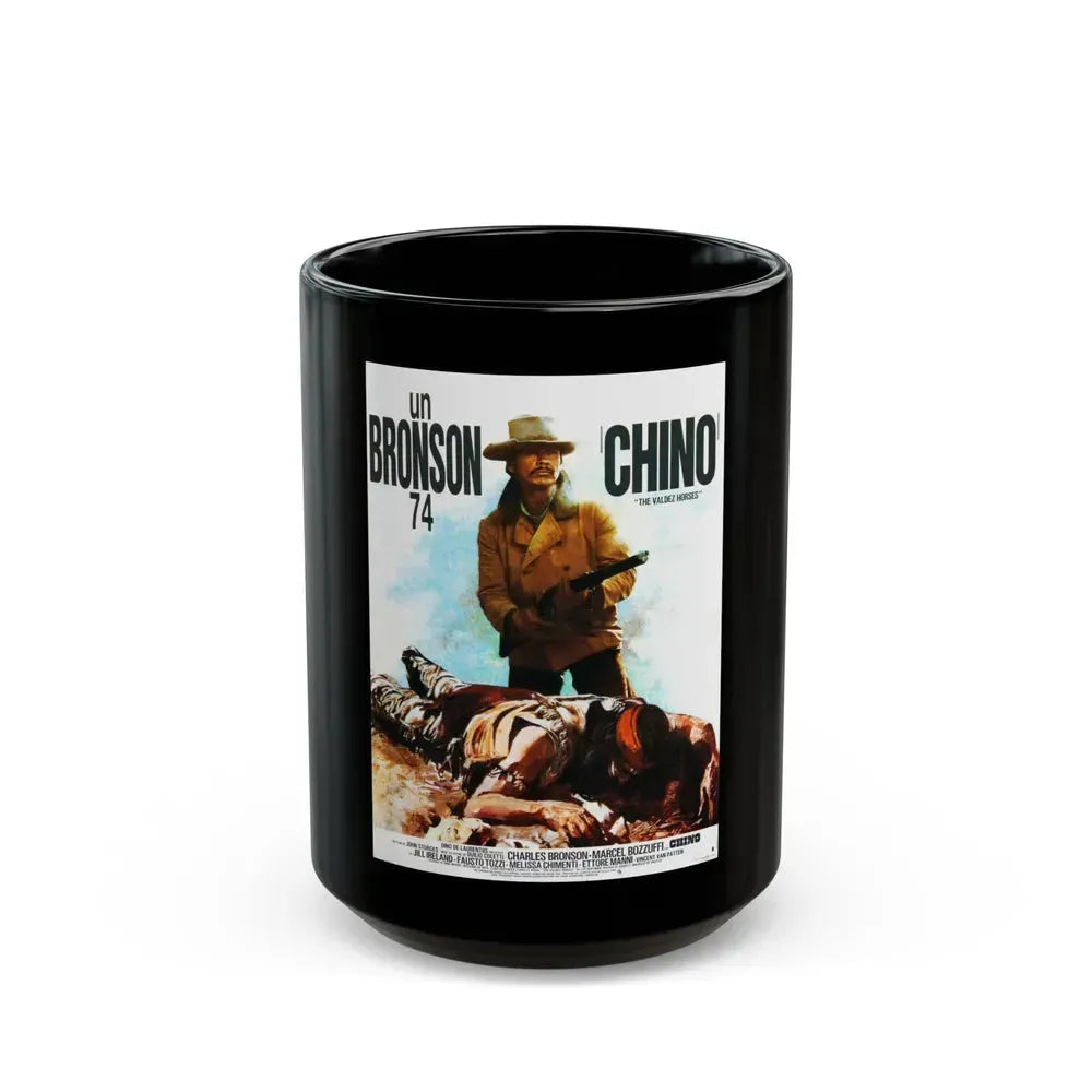 CHINO (2) 1973 Movie Poster - Black Coffee Mug 15oz - Go Mug Yourself