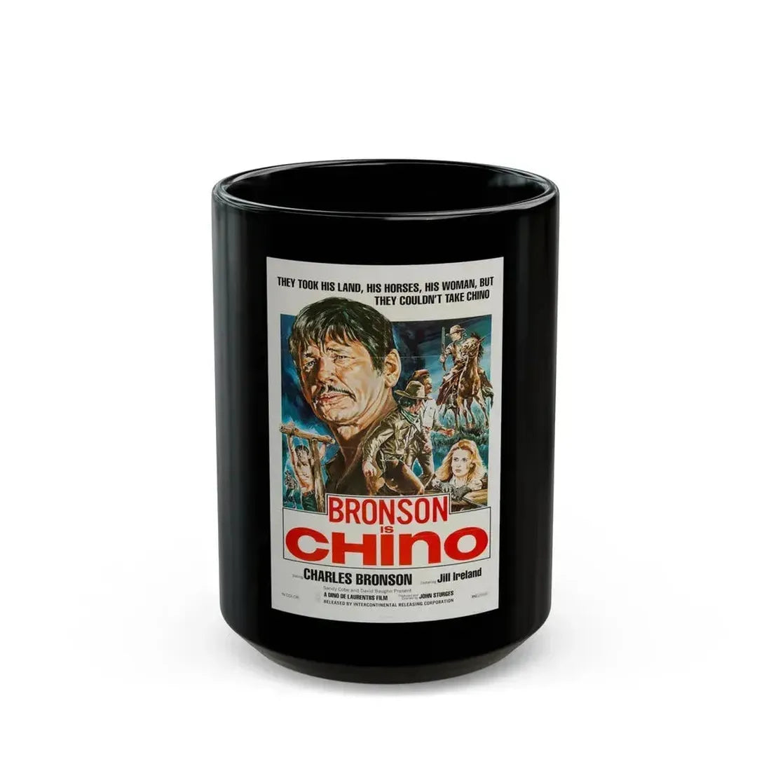 CHINO (4) 1973 Movie Poster - Black Coffee Mug 15oz - Go Mug Yourself