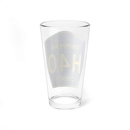 Chippewa County H-40 (Michigan) (Road Sign) Pint Glass 16oz - Go Mug Yourself