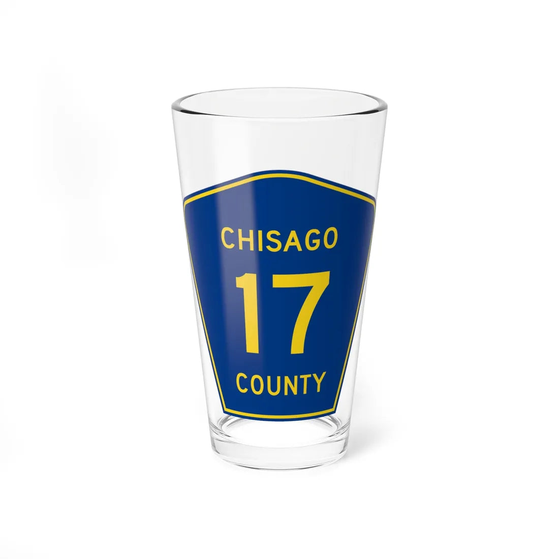 Chisago County 17 (Minnesota) (Road Sign) Pint Glass 16oz 16oz - Go Mug Yourself
