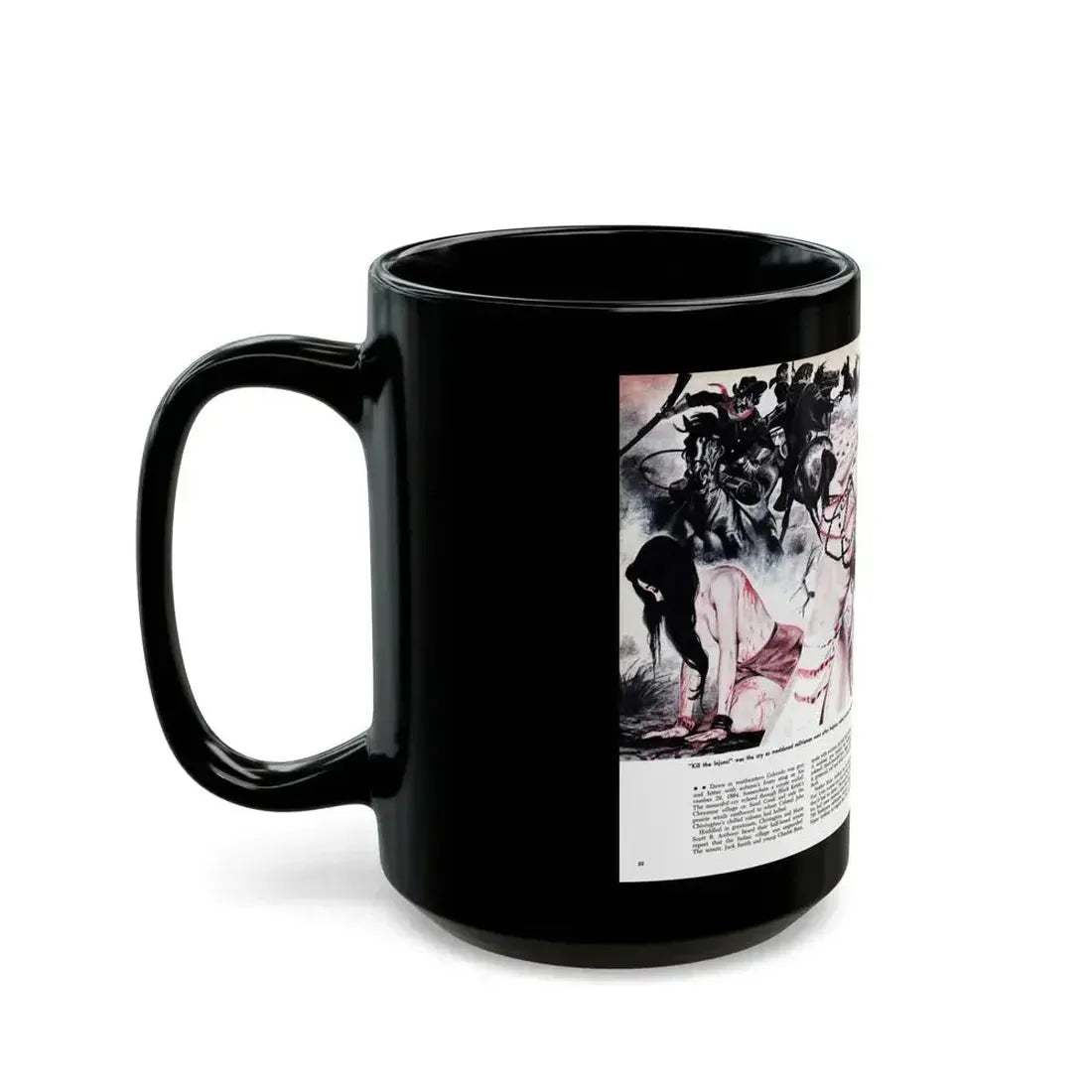 Chivington's Brutal Indian Massacre, Sir! magazine, July 1959 - Black Coffee Mug - Go Mug Yourself