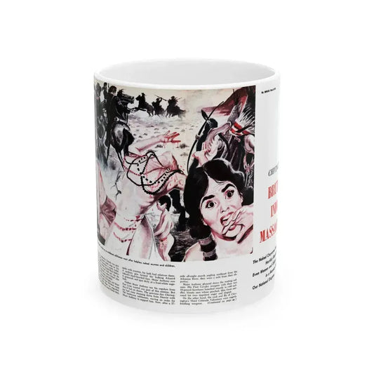Chivington's Brutal Indian Massacre, Sir! magazine, July 1959 - White Coffee Mug 11oz - Go Mug Yourself