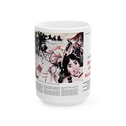 Chivington's Brutal Indian Massacre, Sir! magazine, July 1959 - White Coffee Mug 15oz - Go Mug Yourself