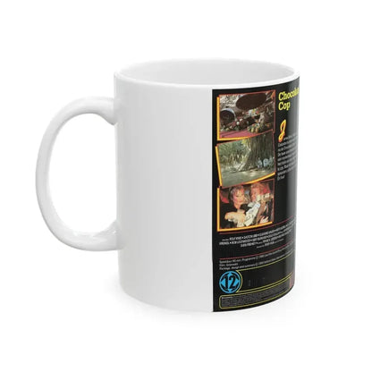 CHOCOLATE COP (VHS COVER) - White Coffee Mug - Go Mug Yourself