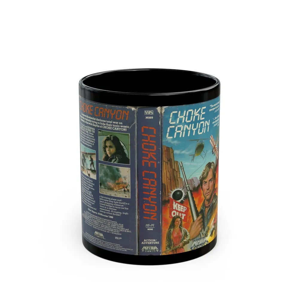 CHOKE CANYON (VHS COVER) - Black Coffee Mug-11oz-Go Mug Yourself