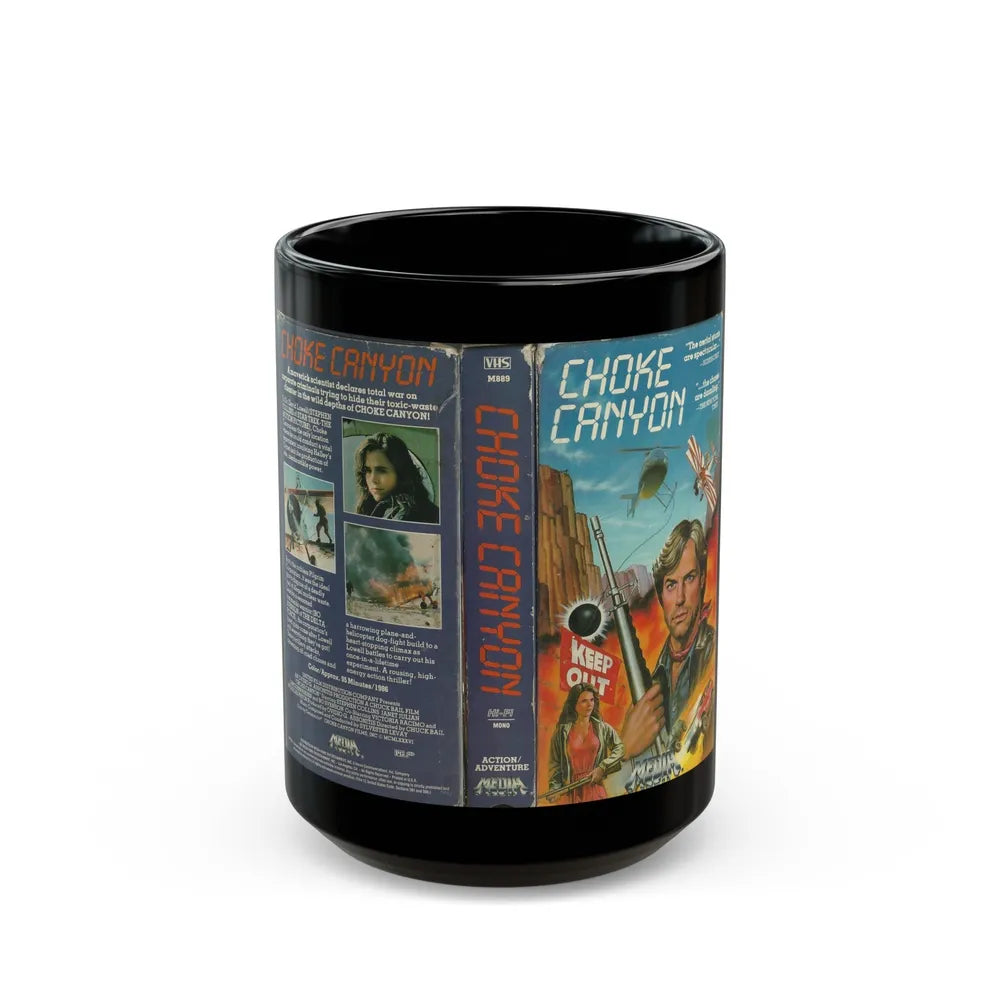 CHOKE CANYON (VHS COVER) - Black Coffee Mug-15oz-Go Mug Yourself