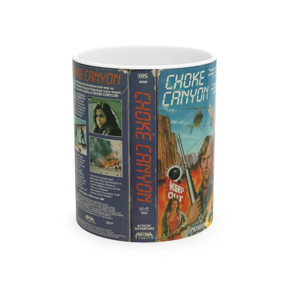 CHOKE CANYON (VHS COVER) - White Coffee Mug-11oz-Go Mug Yourself