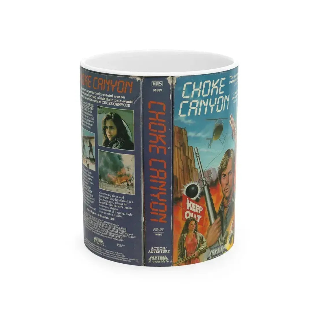CHOKE CANYON (VHS COVER) - White Coffee Mug 11oz - Go Mug Yourself