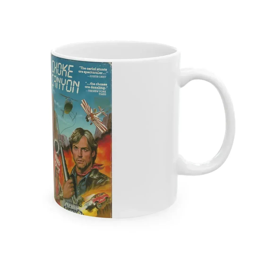 CHOKE CANYON (VHS COVER) - White Coffee Mug - Go Mug Yourself