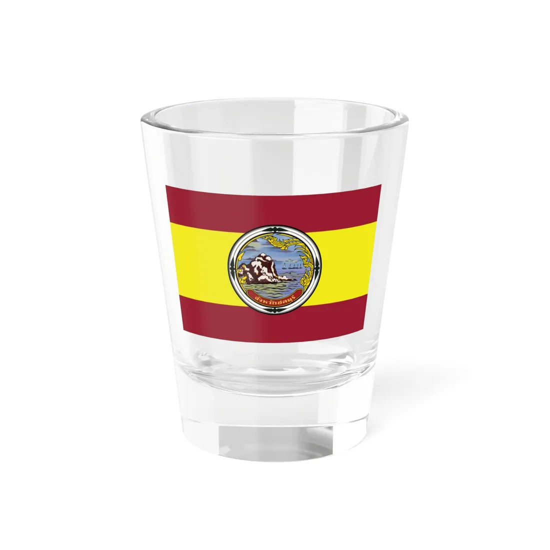 Chonburi flag (Thailand) Shot Glass 1.5oz 1.5oz - Go Mug Yourself