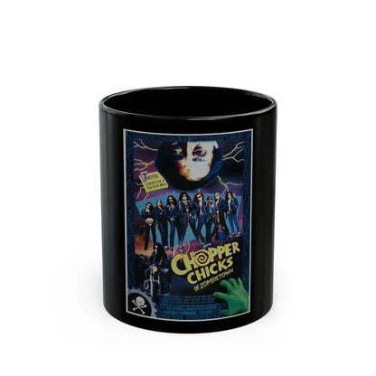 CHOPPER CHICKS IN ZOMBIETOWN 1989 Movie Poster - Black Coffee Mug 11oz - Go Mug Yourself