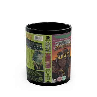 CHOPPER CHICKS IN ZOMBIETOWN TROMA (VHS COVER) - Black Coffee Mug-11oz-Go Mug Yourself