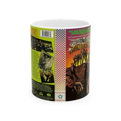 CHOPPER CHICKS IN ZOMBIETOWN (VHS COVER) - White Coffee Mug 11oz - Go Mug Yourself