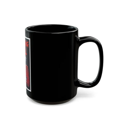 CHOPPING MALL 1986 Movie Poster - Black Coffee Mug-Go Mug Yourself