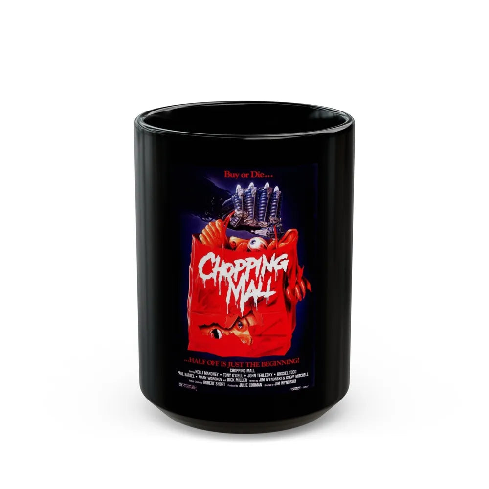 CHOPPING MALL (2) 1986 Movie Poster - Black Coffee Mug-15oz-Go Mug Yourself