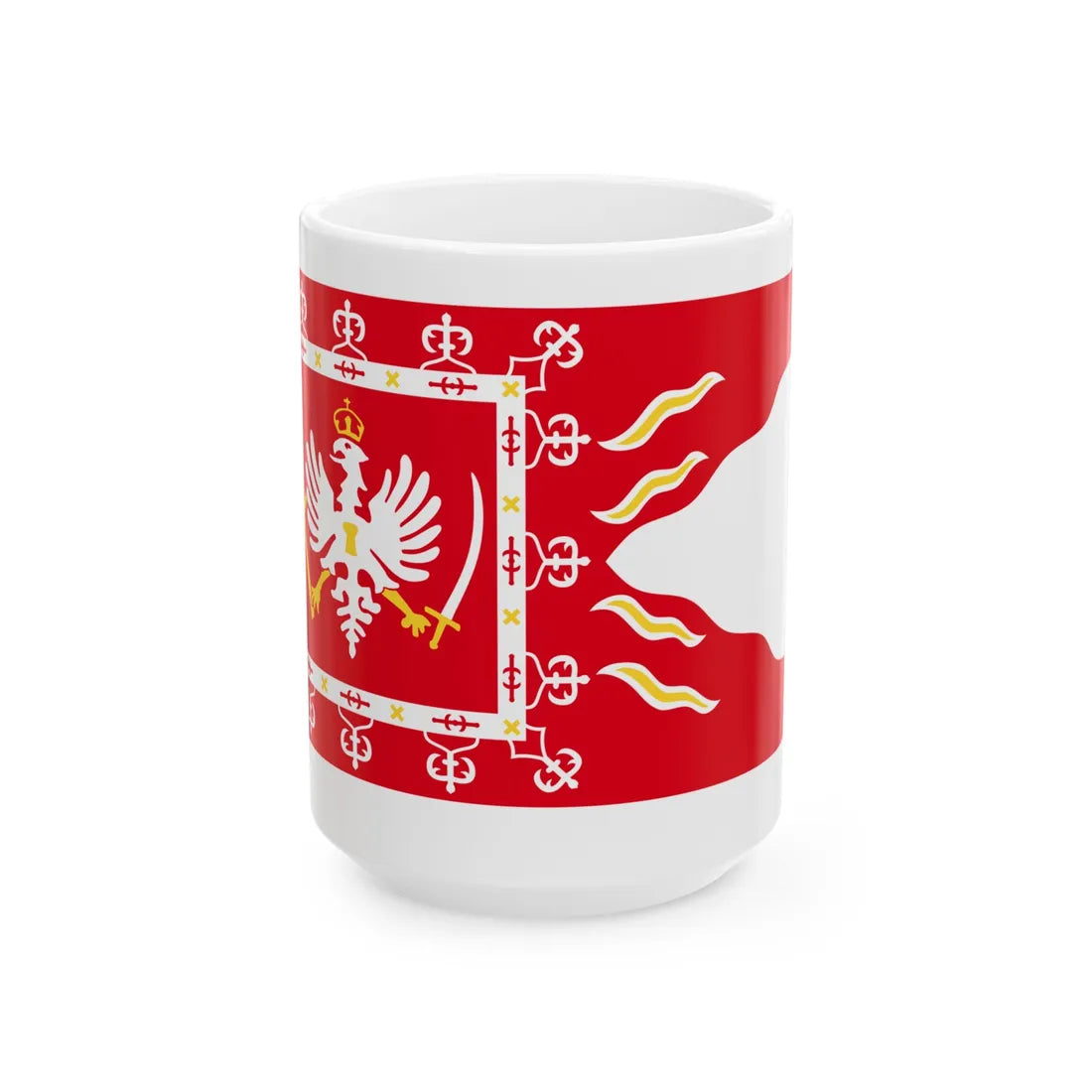 Choragiew jazdy sprzed 1660 roku (Poland) White Coffee Mug 15oz - Go Mug Yourself