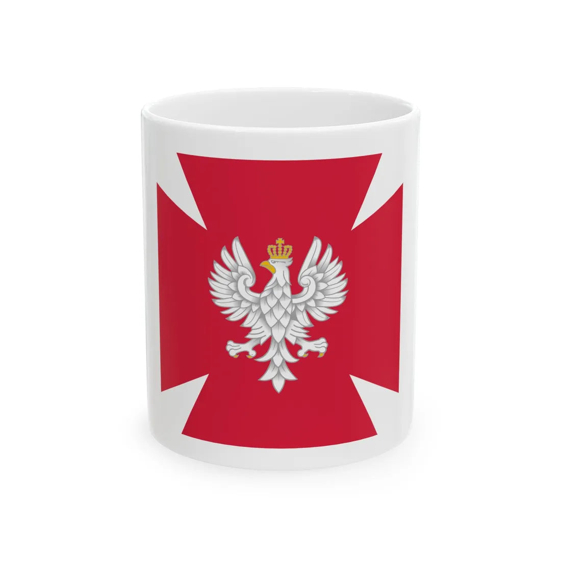 Choragiew Wojska Polskiego (Poland) White Coffee Mug 11oz - Go Mug Yourself