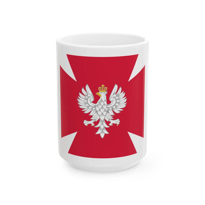 Choragiew Wojska Polskiego (Poland) White Coffee Mug 15oz - Go Mug Yourself