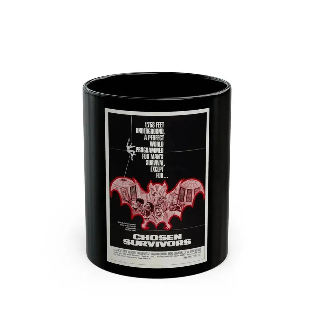 CHOSEN SURVIVORS 1974 Movie Poster - Black Coffee Mug 11oz - Go Mug Yourself