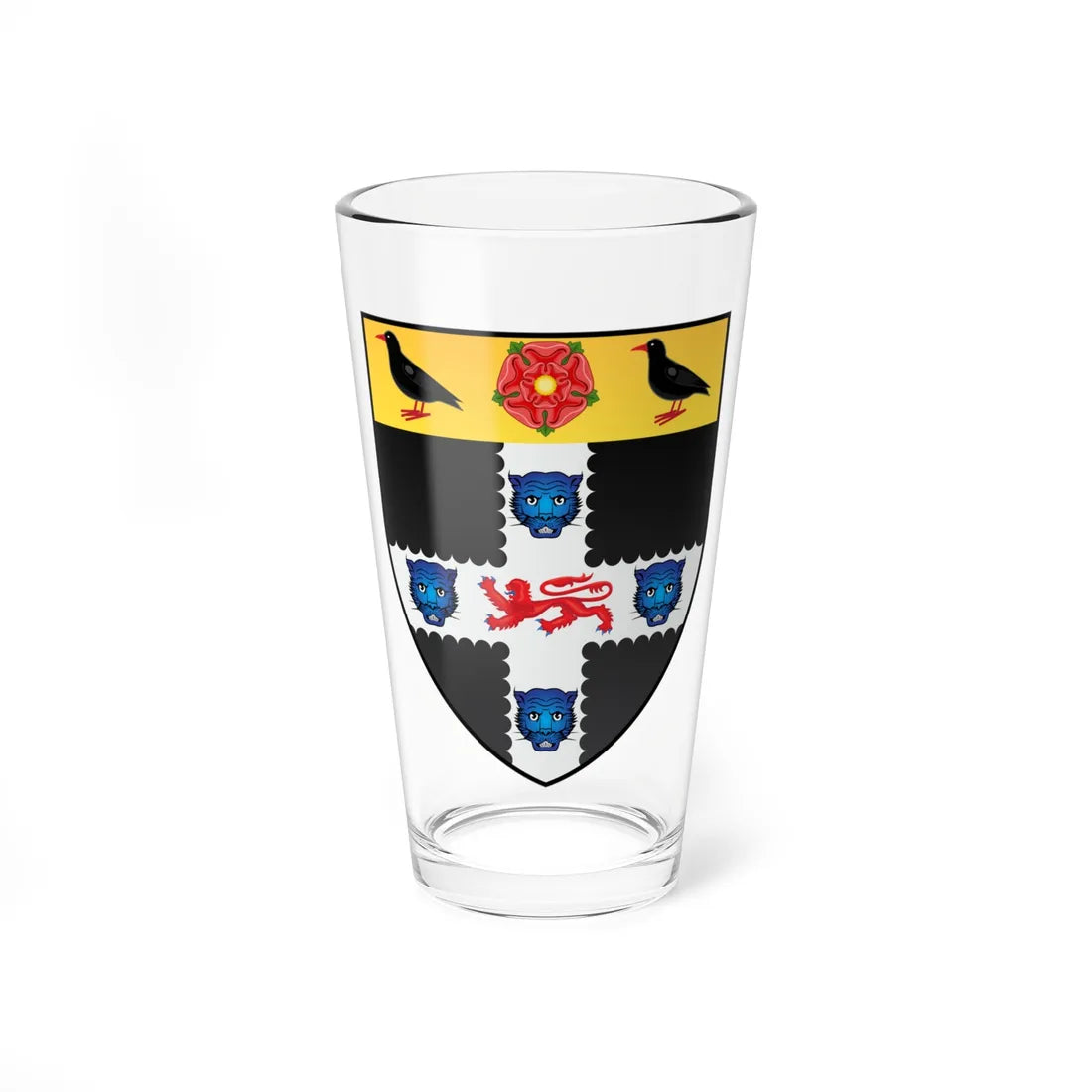 Christ Church Oxford Coat Of Arms (England) (Coat of Arms) Pint Glass 16oz 16oz - Go Mug Yourself