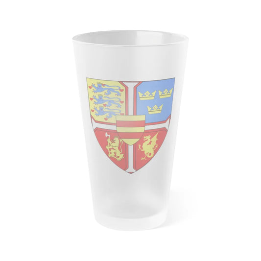 Christian I of Denmark Coat of Arms 1457-1460 - Frosted Pint Glass 16oz-Go Mug Yourself