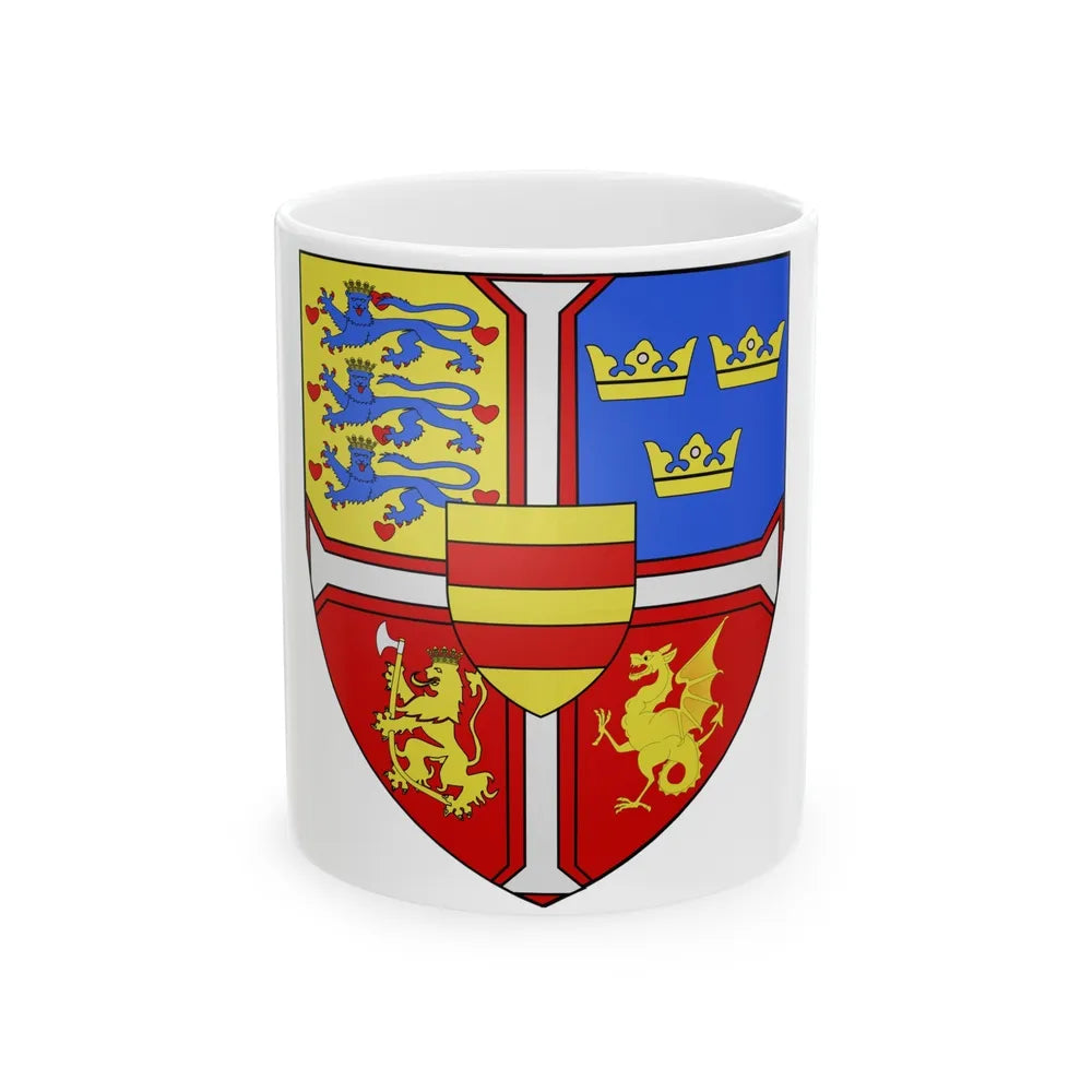 Christian I of Denmark Coat of Arms 1457-1460 - White Coffee Mug-11oz-Go Mug Yourself