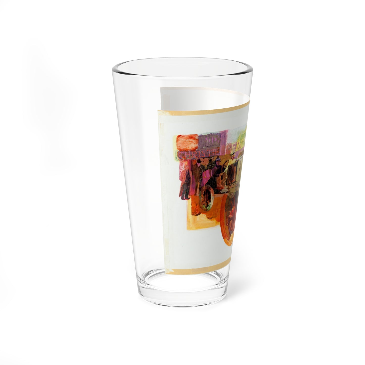 Christie Racer Illustration (c. 1970s) - Pint Glass 16oz-Go Mug Yourself