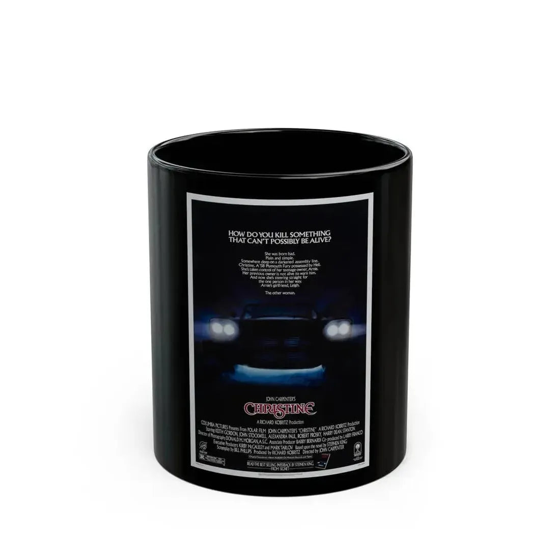 CHRISTINE 1983 Movie Poster - Black Coffee Mug 11oz - Go Mug Yourself